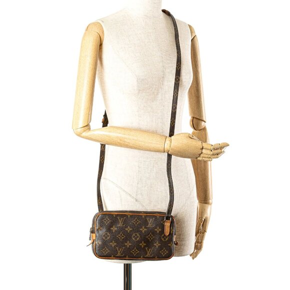 Authentic Louis Vuitton Monogram Pochette Marly Bandouliere Crossbody Bag - Picture 8 of 14